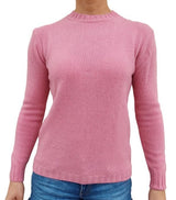 Maglione girocollo donna liscio 100% CASHMERE