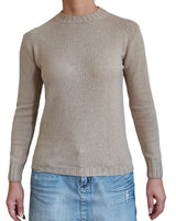 Maglione girocollo donna liscio 100% CASHMERE