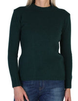 Maglione girocollo donna liscio 100% CASHMERE