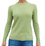 Maglione girocollo donna liscio 100% CASHMERE