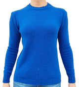 Maglione girocollo donna liscio 100% CASHMERE