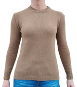 Maglione girocollo donna liscio 100% CASHMERE
