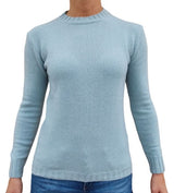 Women's smooth crewneck sweater 100% CASHMERE