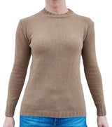 Women's smooth crewneck sweater 100% CASHMERE