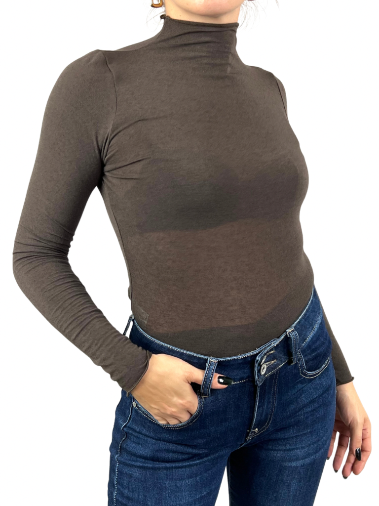 Ultra-thin modal and cashmere turtleneck