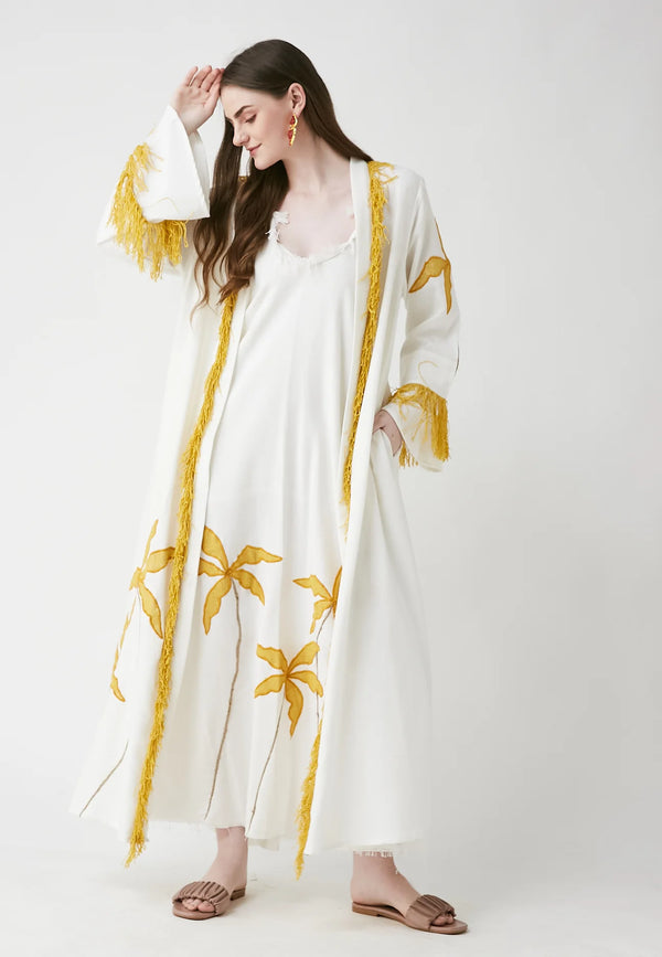 Horizon long white kimono - Besunset brand