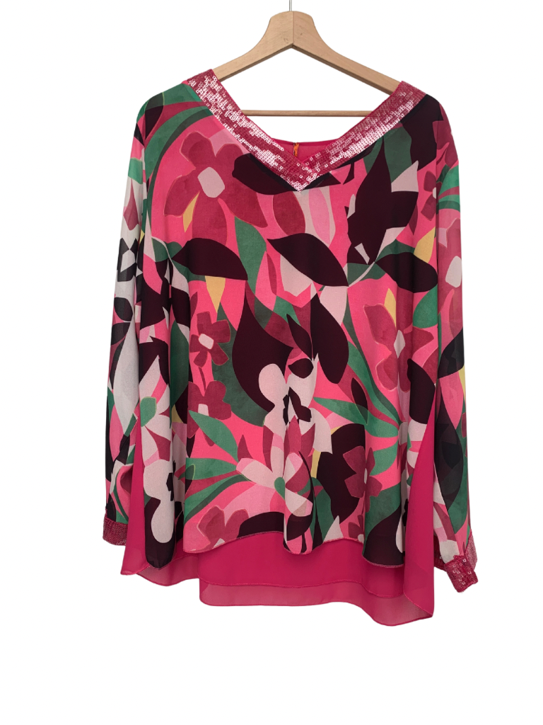 Blusa fantasia a fiori - anche curvy