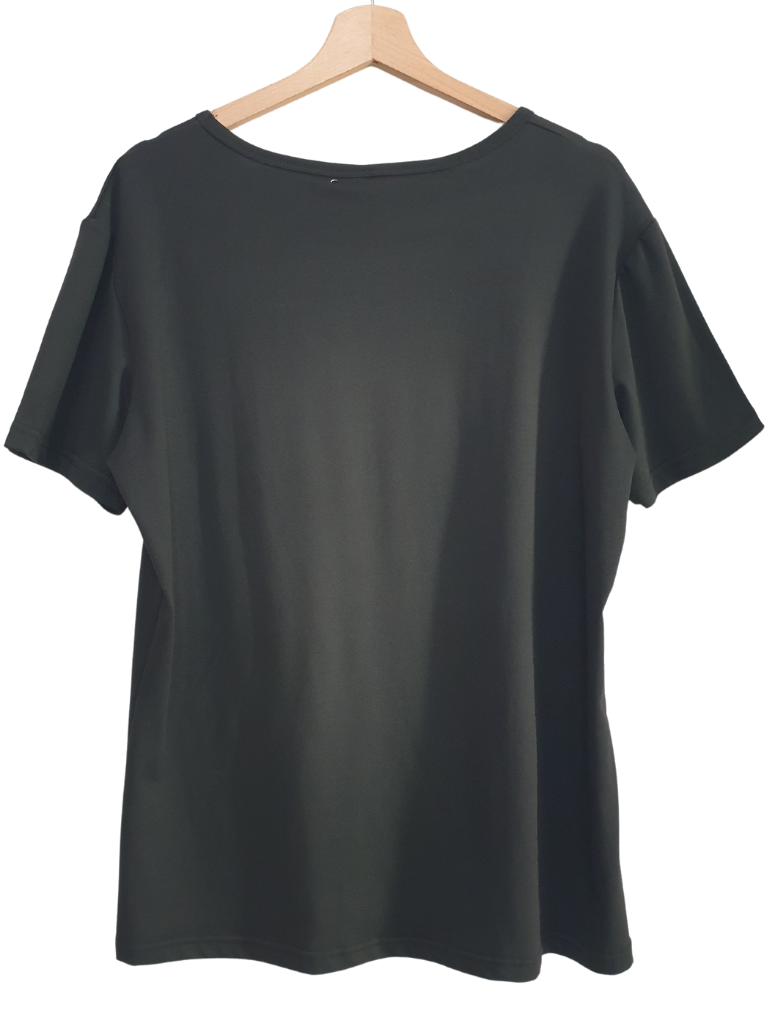 T-shirt scritta gioiello oversize