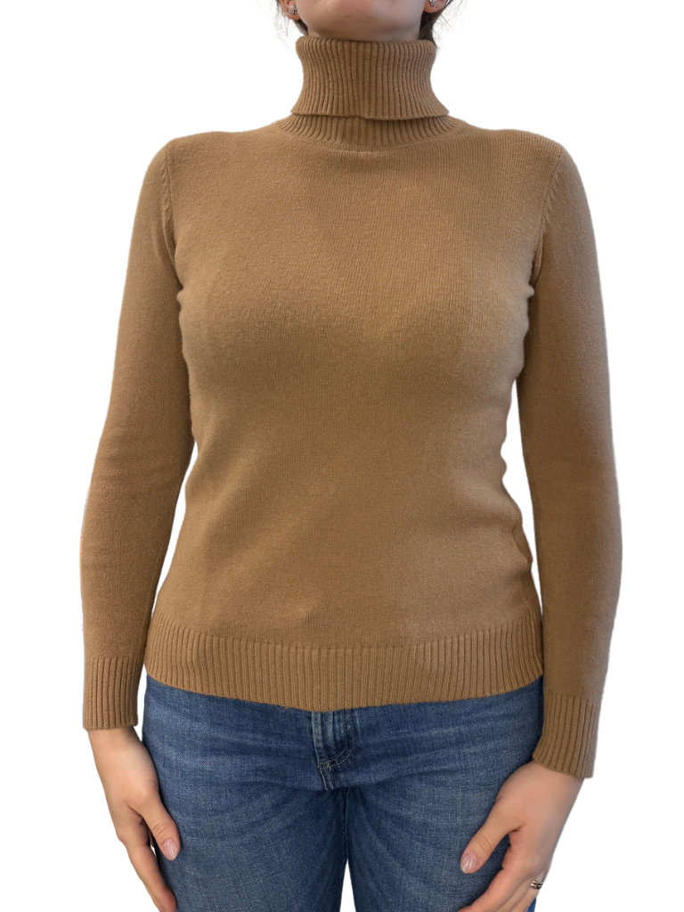 BIISDOST Maglione Donna Cotone Leggero - Dolcevita Invernale Slim Fit Comodo