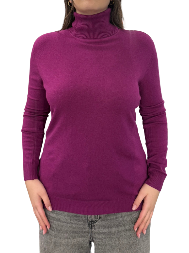 Maglione dolcevita viscosa - REGULAR FIT