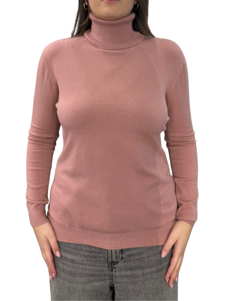 Maglione dolcevita viscosa - REGULAR FIT