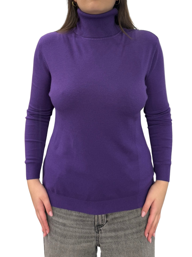 Viscose turtleneck sweater - REGULAR FIT