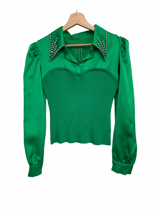 Camicia-Corpetto verde