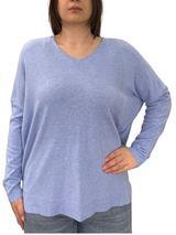 Maglione scollo a V viscosa - OVER SIZE