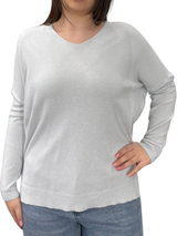 Maglione scollo a V viscosa - OVER SIZE