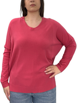 Maglione scollo a V viscosa - OVER SIZE