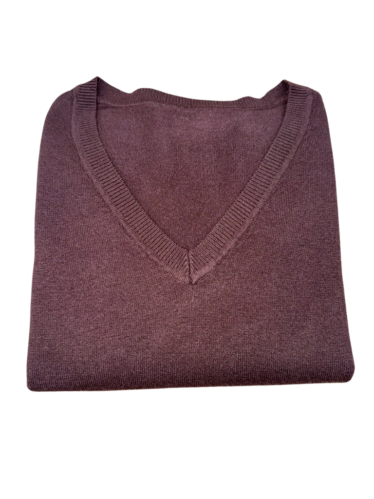 Maglione scollo a V viscosa - SLIM FIT