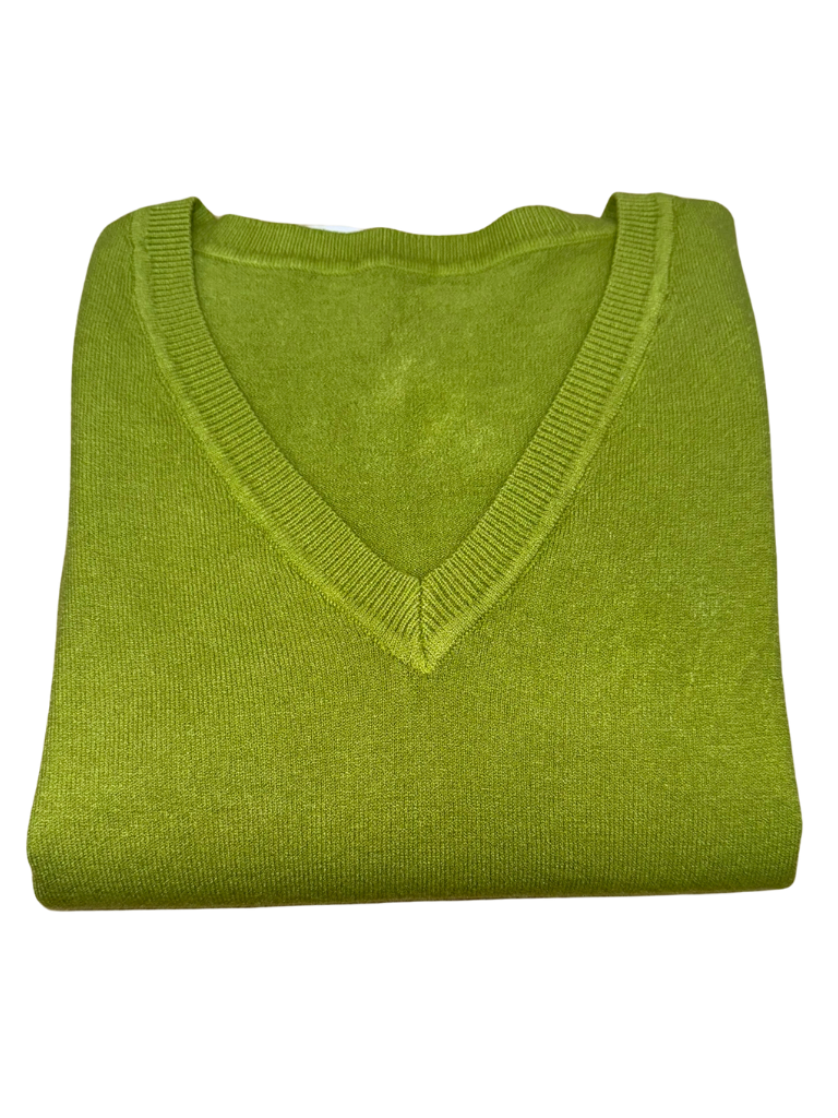 Viscose V-Neck Sweater - SLIM FIT