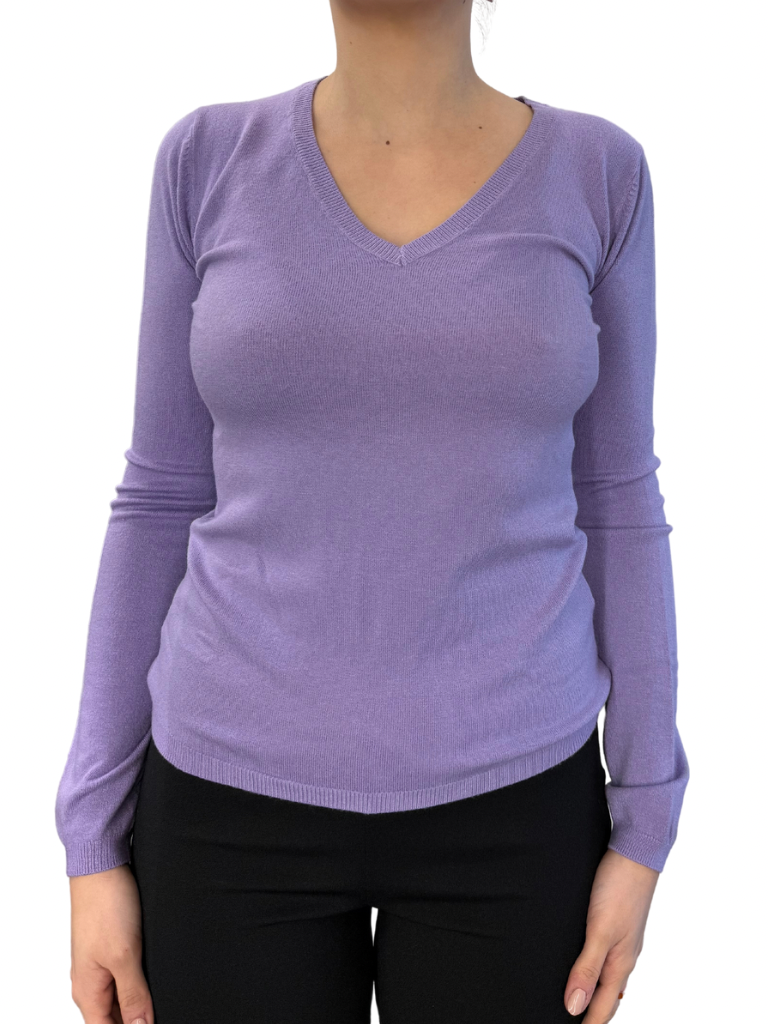 Viscose V-Neck Sweater - SLIM FIT