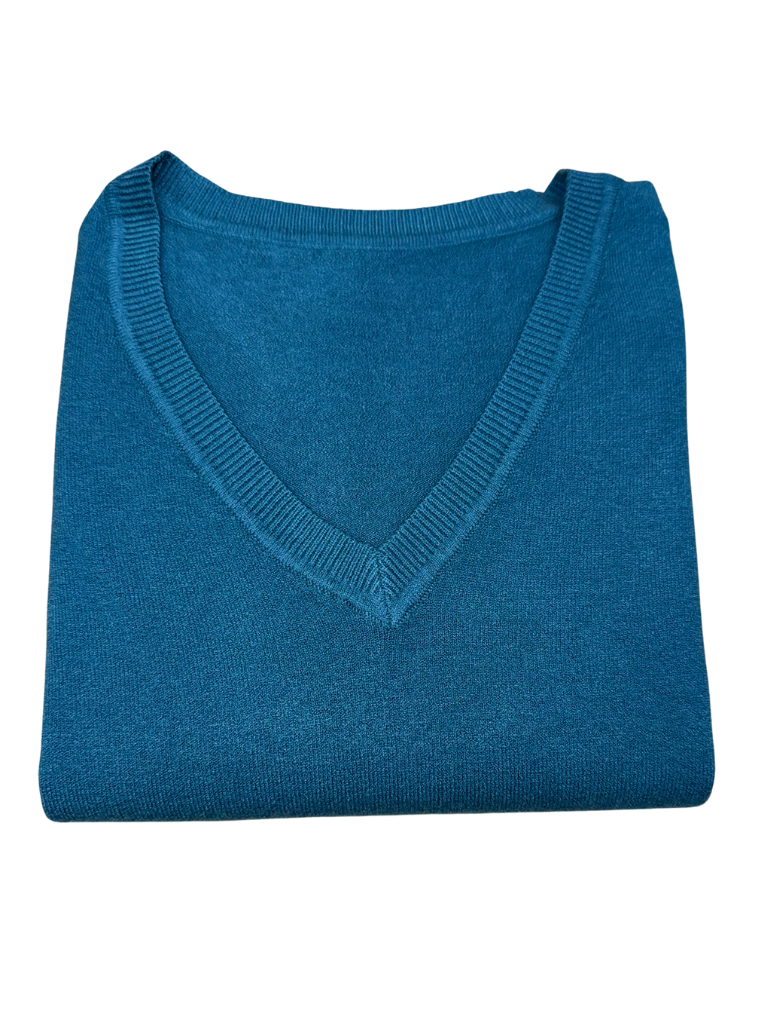 Viscose V-Neck Sweater - SLIM FIT