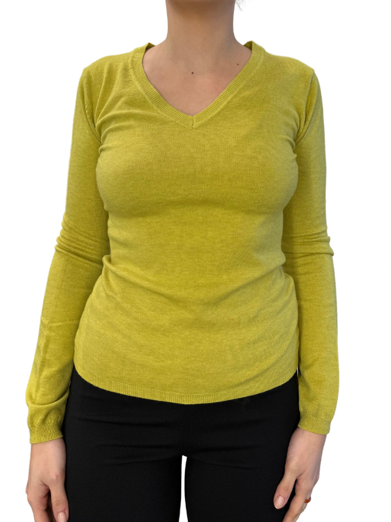 Viscose V-Neck Sweater - SLIM FIT